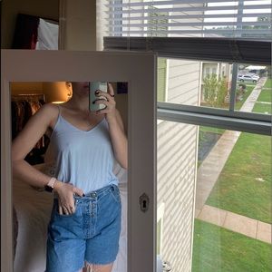 Blue/white striped tank top